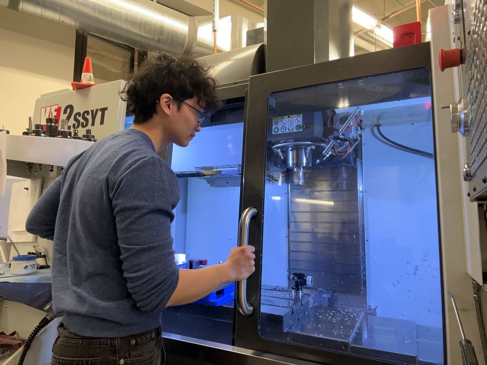Loading a job on the Haas.