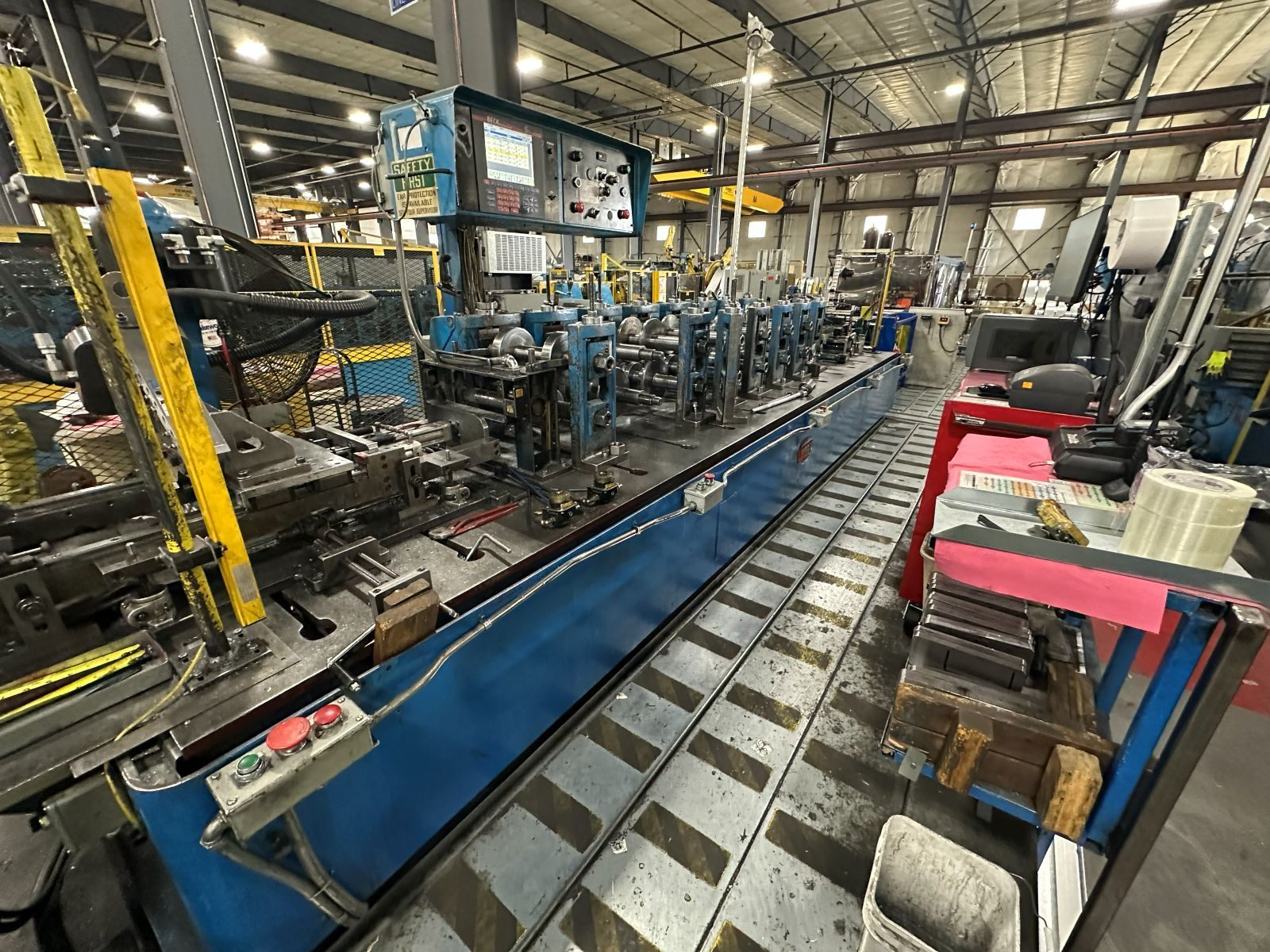 The roll forming floor the layout had to serve.